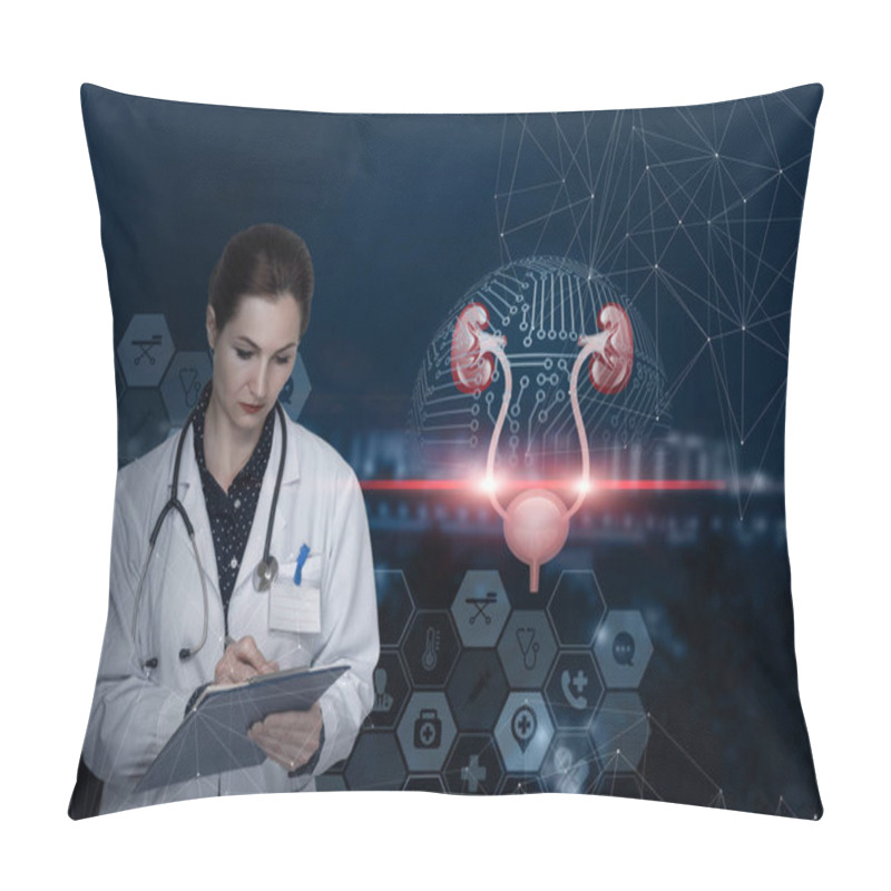 Personality  The Concept Of Computer Scan Examination Of The Urinary System Of The Patient. Pillow Covers