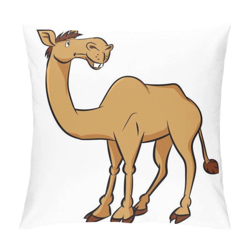 Personality  Cartoon Camel - Vector Clipart Illustration Pillow Covers