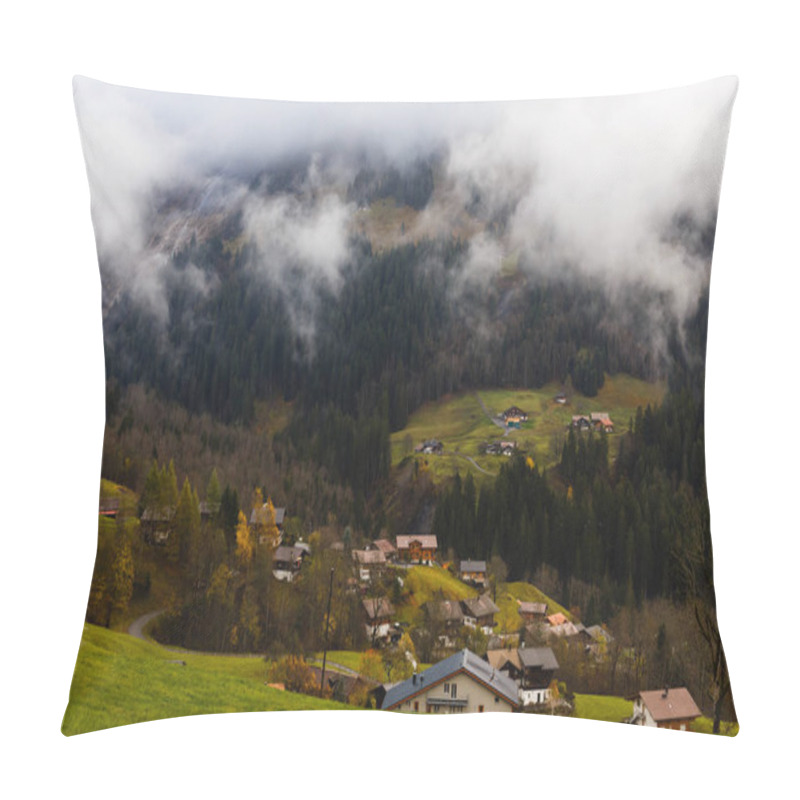 Personality  Cloudy Landscape In High Snowy Mountains Pillow Covers