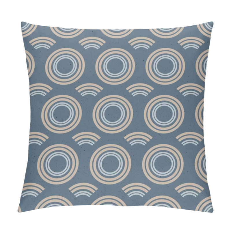 Personality  Unique Seamless Pattern Featuring Circles On A Textured Background For Design Use Pillow Covers