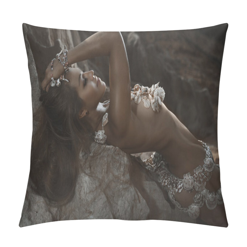 Personality  Woman In Shells Accessories Lying Pillow Covers