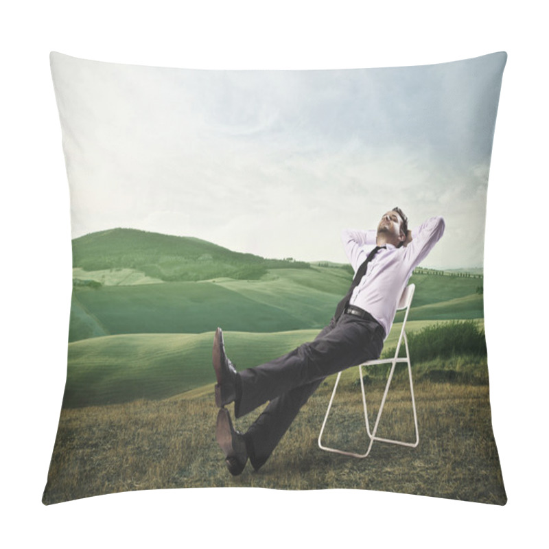 Personality  Relaxing Businessman Pillow Covers