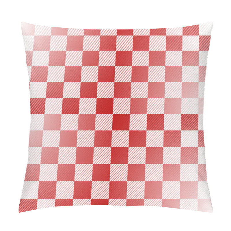 Personality  Seamless Red-white Checkered Pattern Pillow Covers