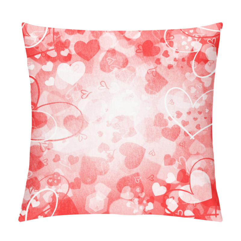 Personality  Valentine's Background With Hearts Pillow Covers