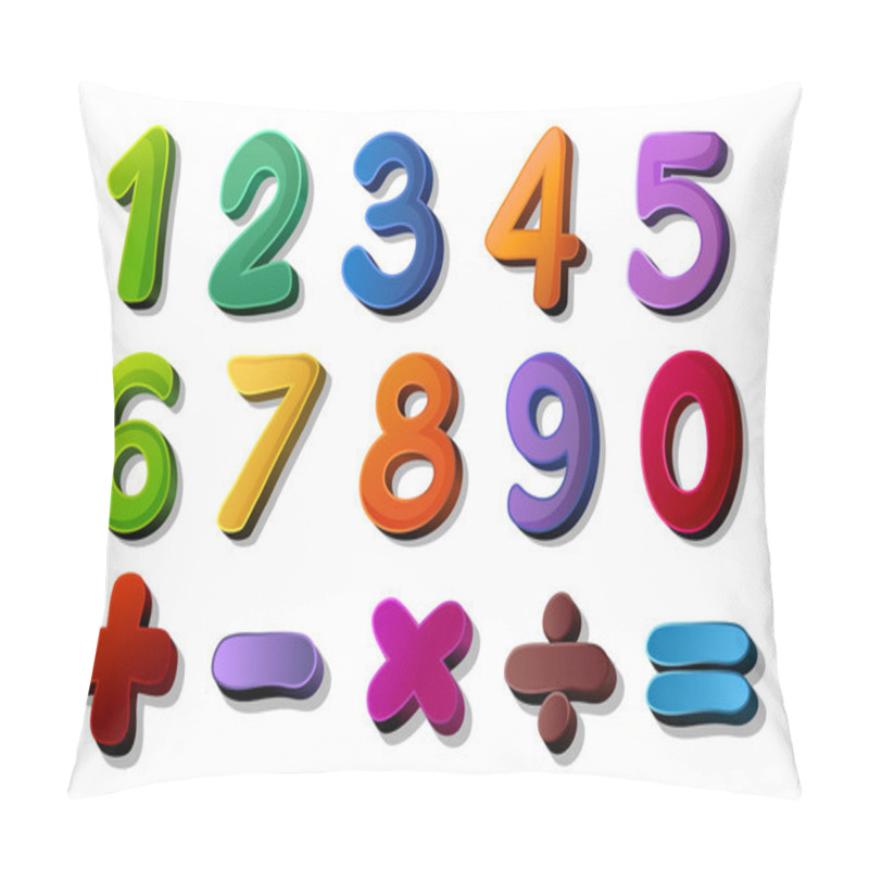 Personality  Numbers And Maths Symbols Pillow Covers