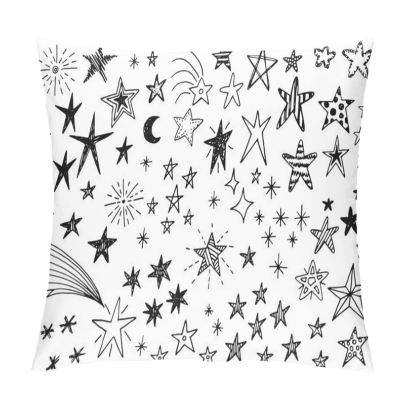 Personality  Hand Drawn Doodle Stars Collection Pillow Covers