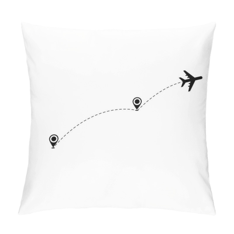 Personality  Airplane With Two Checkpoints Pillow Covers