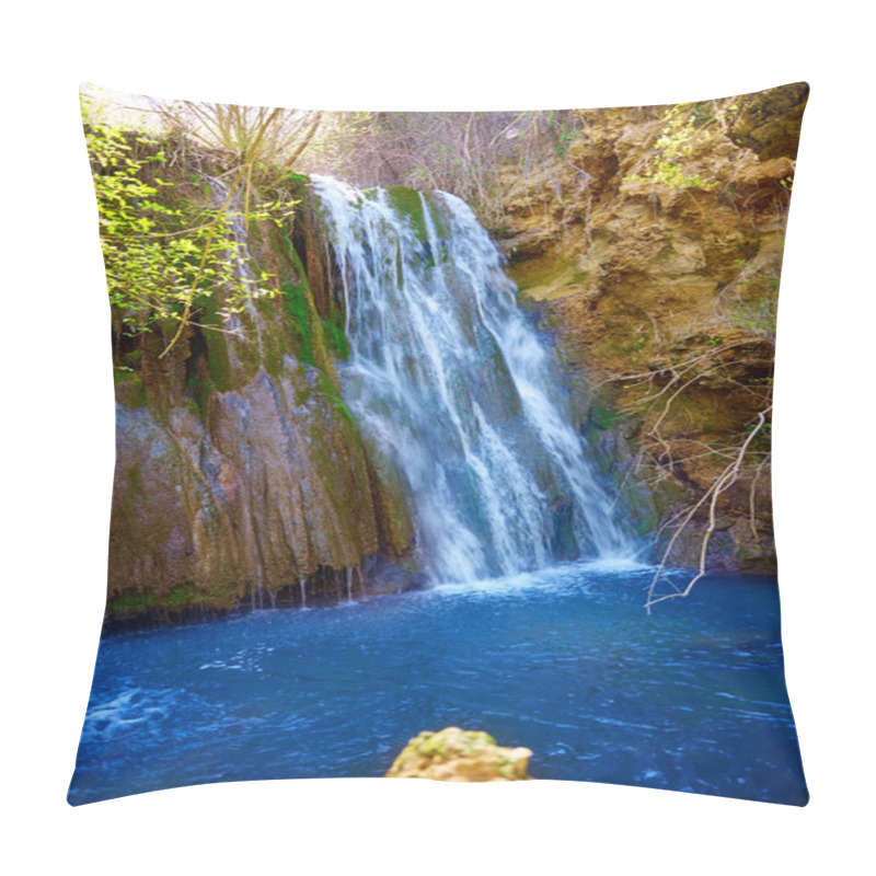 Personality  Canete Waterfalls In Cuenca At Spain Pillow Covers