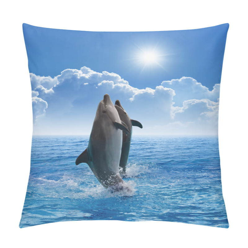 Personality  Dolphins Jumping Pillow Covers