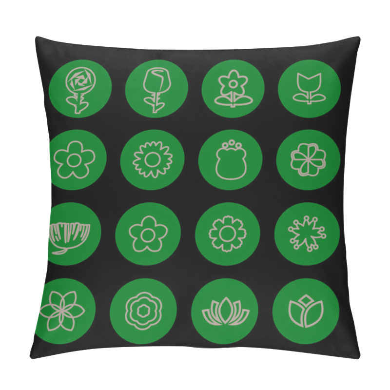 Personality  Flower Vector Set Pillow Covers