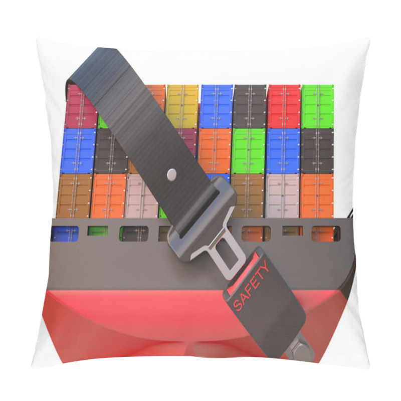 Personality  Container Ship With Safety Belt, Safety Delivery Concept Pillow Covers