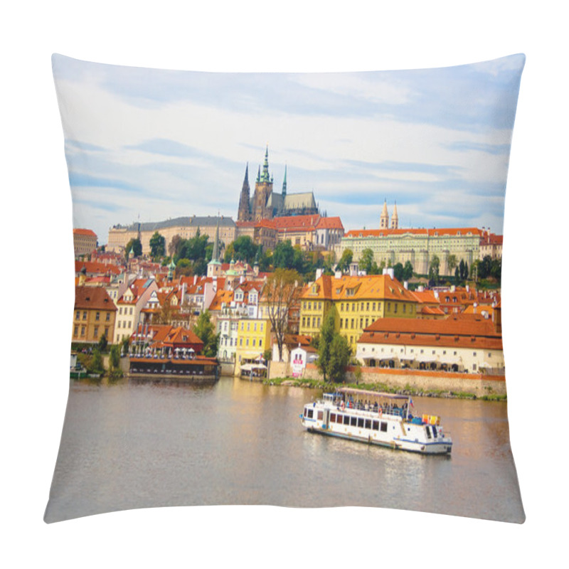 Personality  View from Charles Bridge in Prague. pillow covers