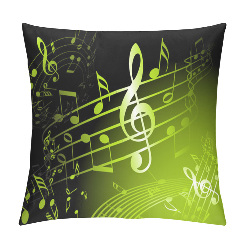 Personality  Green Music Theme Pillow Covers