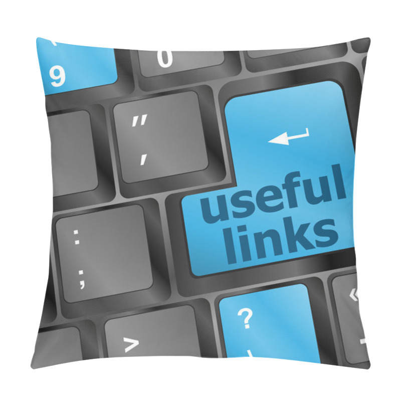 Personality  Useful Links Keyboard Button - Business Concept Pillow Covers