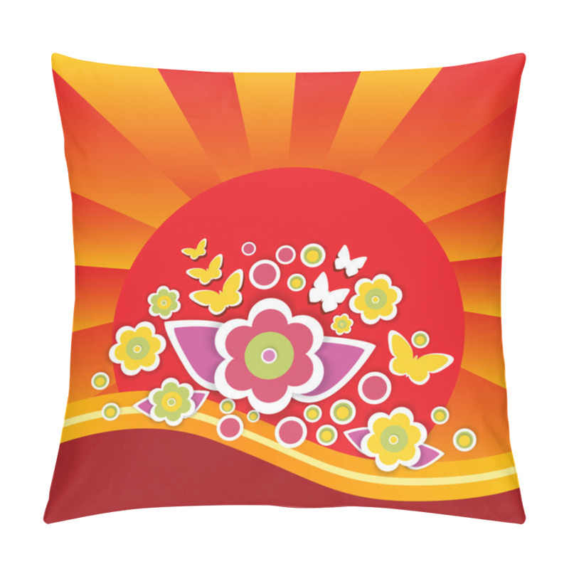 Personality  Vector Floral Background Design Pillow Covers