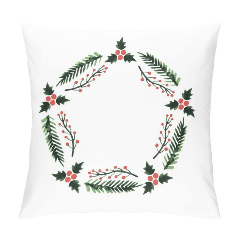 Personality  Christmas Frame, New Year Wreath Pillow Covers