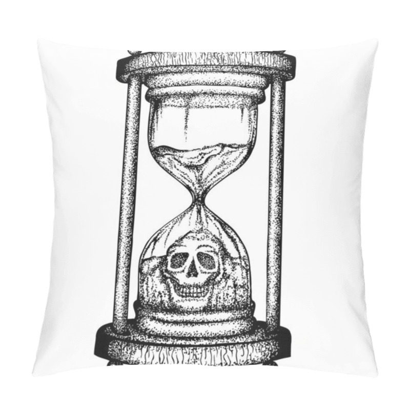 Personality  Hourglass Hand Drawn Illustration Pillow Covers