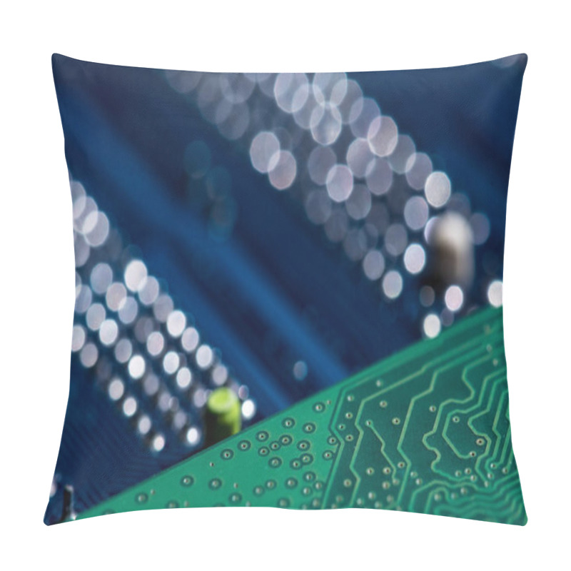 Personality  Close Up View Of Computer Motherboard Elements Pillow Covers