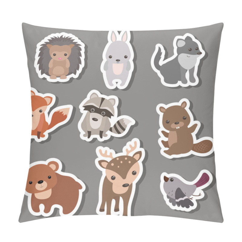 Personality  Forest Animal Stickers. Pillow Covers