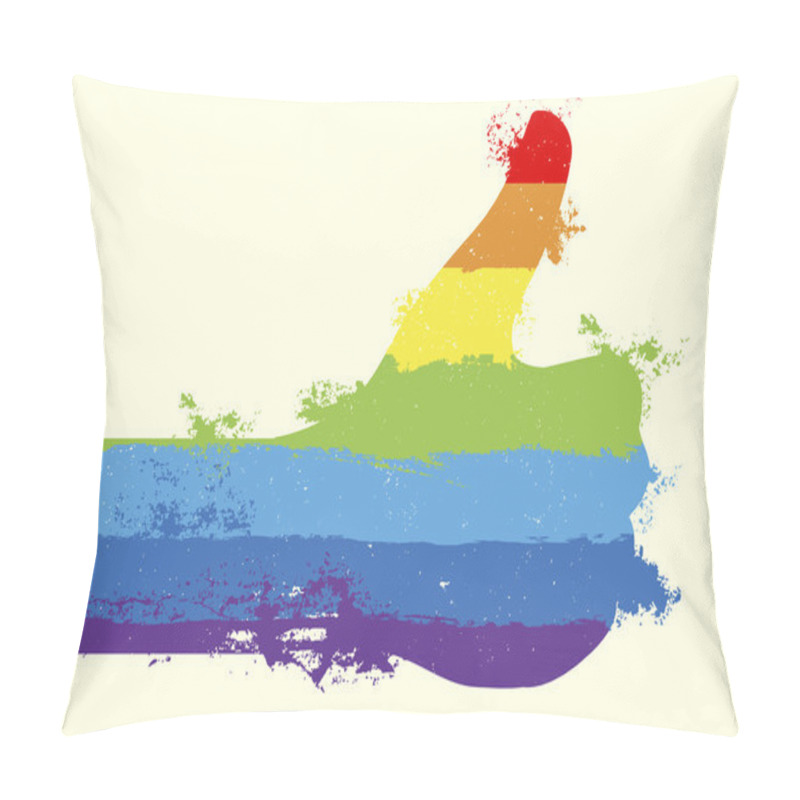 Personality  Rainbow Thumbs Up Pillow Covers