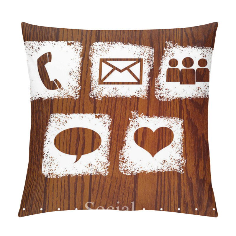 Personality  Vector Social Icons. Vector Illustration  Pillow Covers