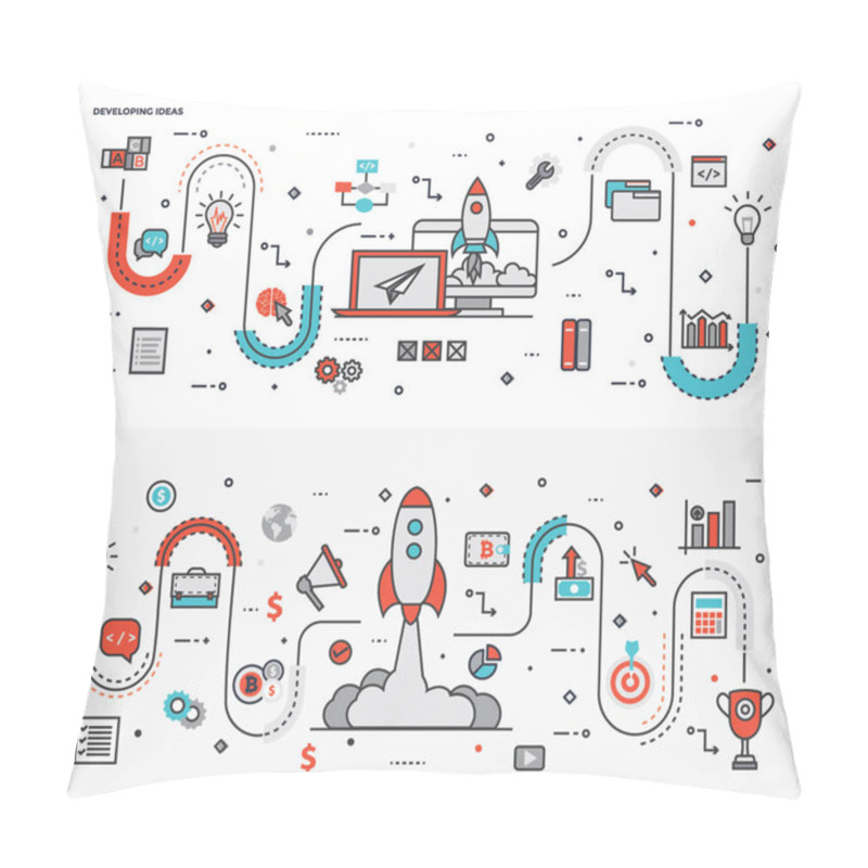 Personality  Here Is A Collection Of Graphic Designing In Flat Illustration Design. It Is An Exquisite Pack To Grab The Attention For Associated Enterprise.Hold This And Utilize It. Pillow Covers