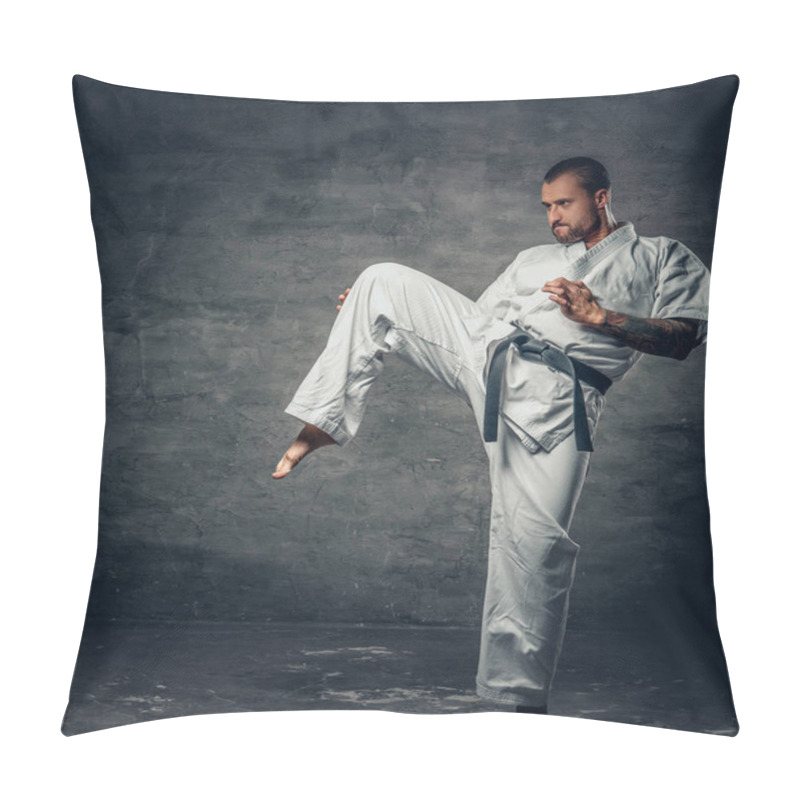 Personality  Bearded Karate Fighter Pillow Covers