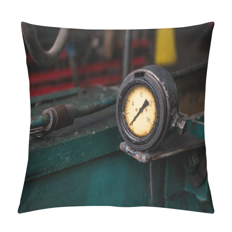 Personality  Old Pressure Gauge On The Pipeline Pillow Covers