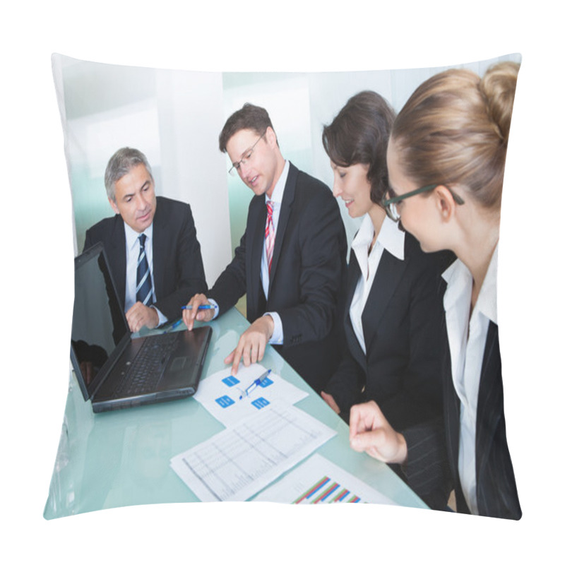 Personality  Business Meeting For Statistical Analysis Pillow Covers