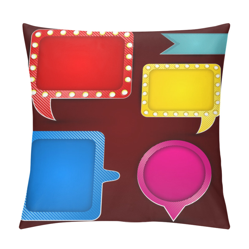 Personality  Banners & Speech Bubbles. Vector Illustration  Pillow Covers