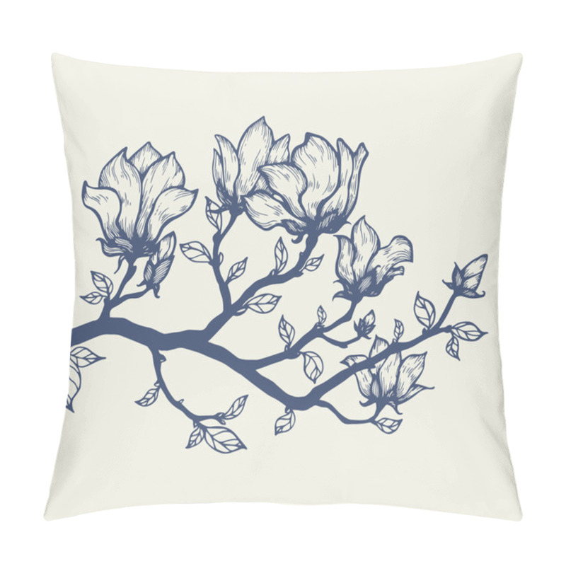 Personality  Beautiful Outline Magnolia Brunch Pillow Covers