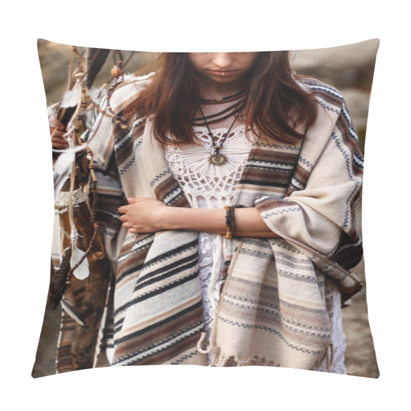 Personality  Native Indian American Woman Pillow Covers