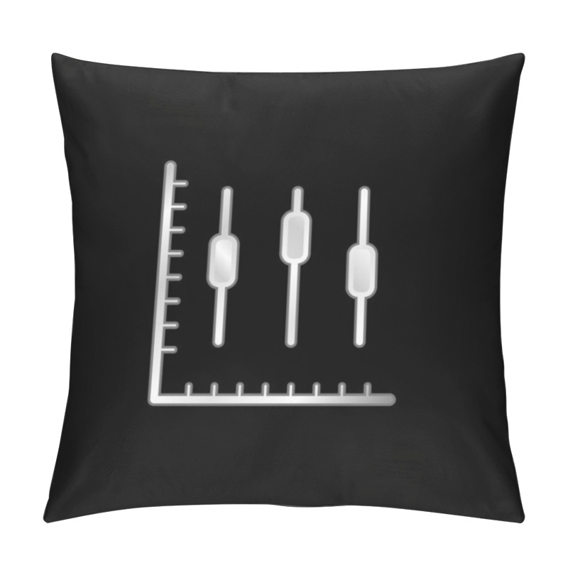 Personality  Box Plot Graphic Silver Plated Metallic Icon Pillow Covers