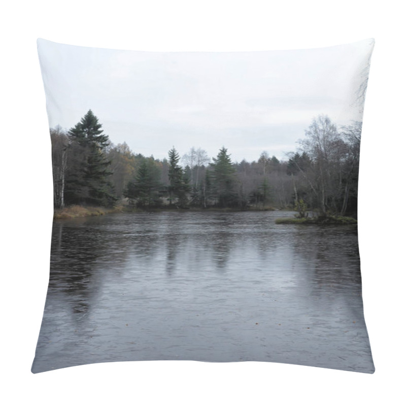 Personality  Autumn, The Lake Covered With First Thin Ice Pillow Covers