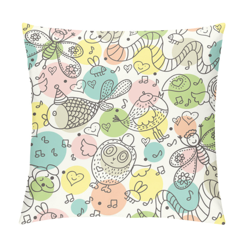 Personality  Doodle Seamless Pattern Pillow Covers