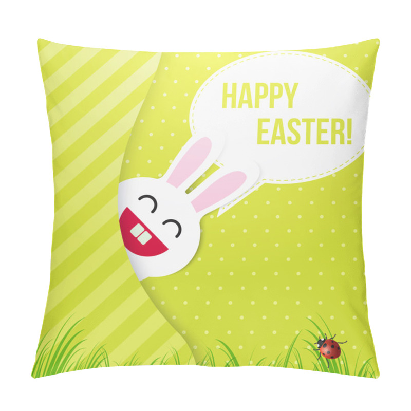 Personality  Paper Easter Egg Card. Vector Illustration Pillow Covers