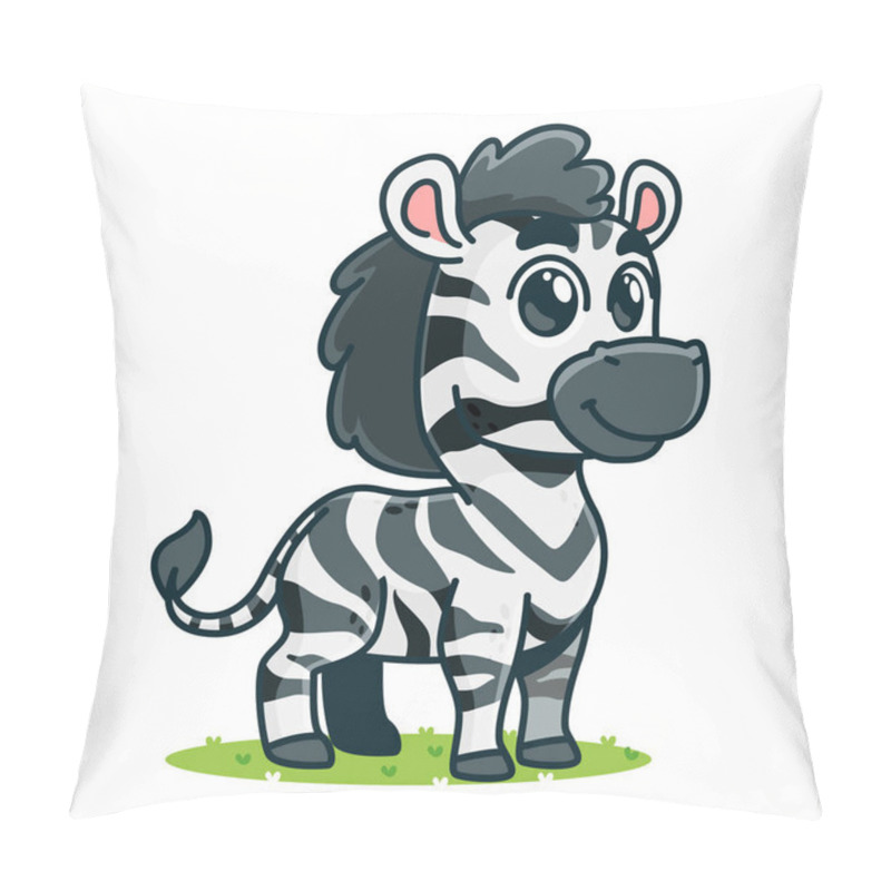 Personality  Cute Zebra Cartoon, Animal Alphabet Cute Cartoon Pillow Covers