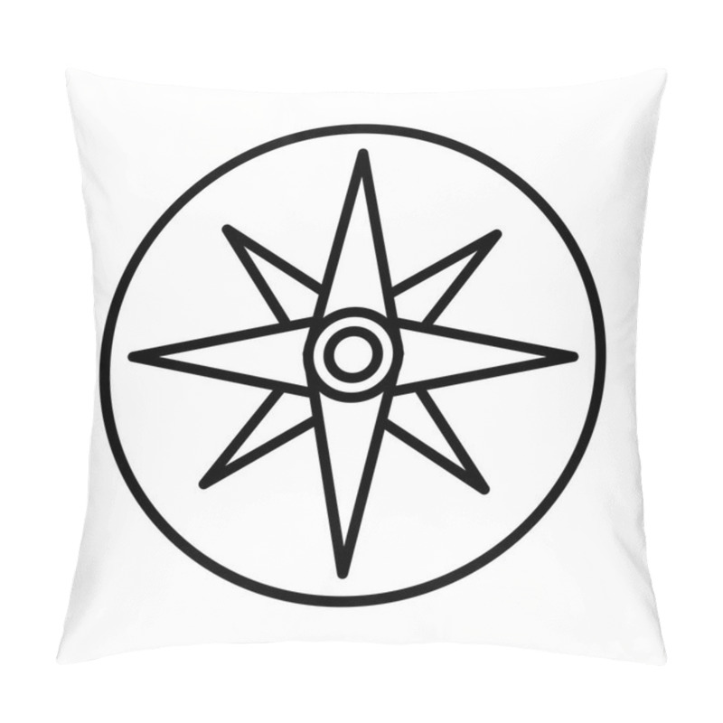 Personality  Compass Guide Line Style Icon Pillow Covers