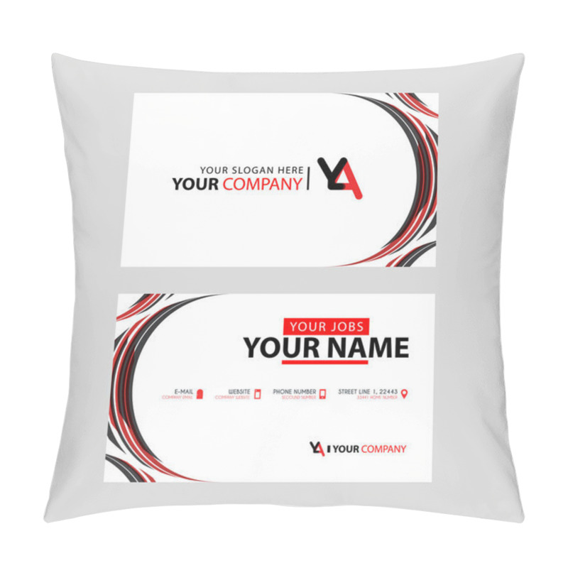 Personality  Letter YA Logo In Black Which Is Included In A Name Card Or Simple Business Card With A Horizontal Template. Pillow Covers