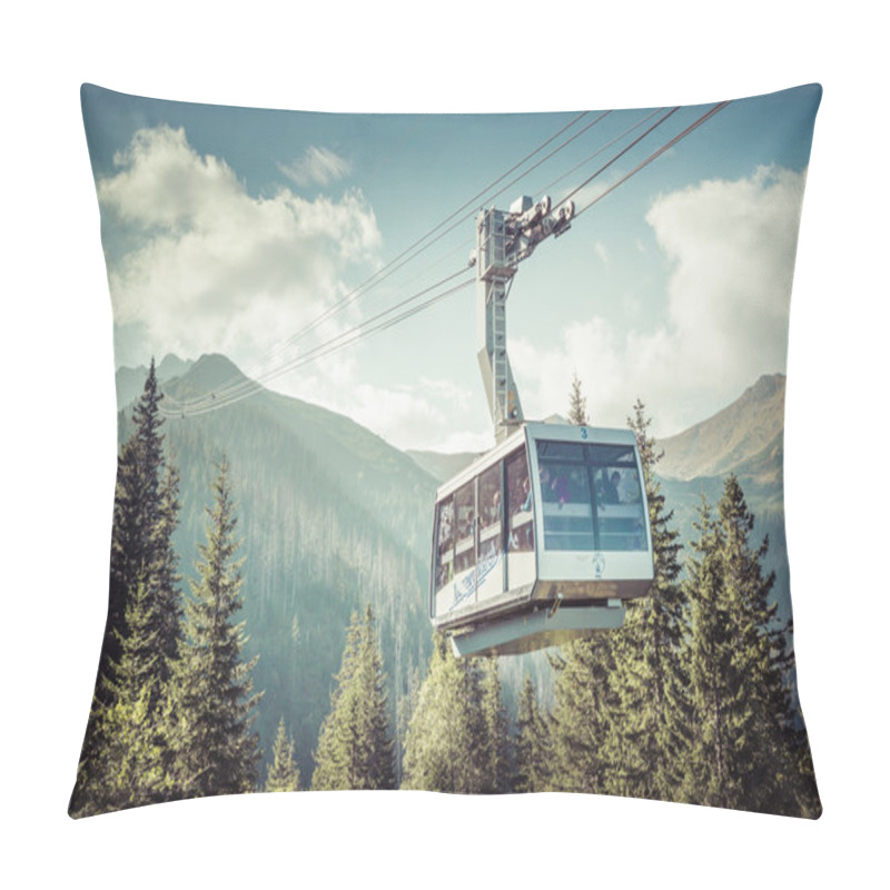 Personality  Cable Car In Kasprowy Wierch Peak In Tatra Mountains, Poland. Pillow Covers