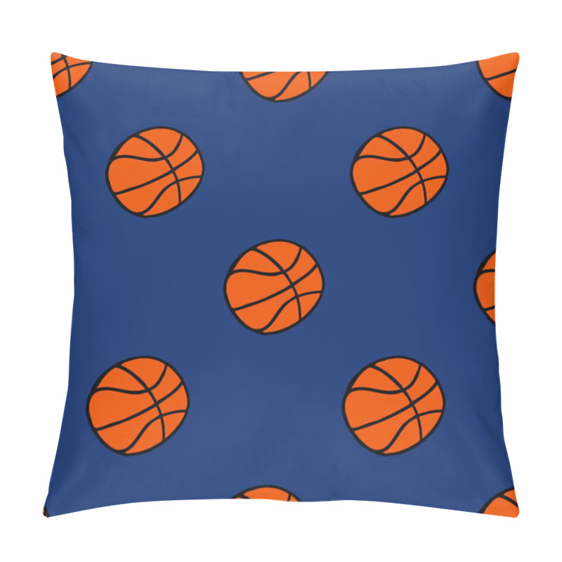 Personality  Basketball Seamless Doodle Pattern Pillow Covers