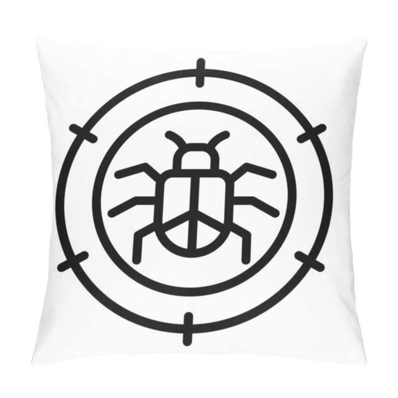 Personality  Debugger Web Icon Vector Illustration Pillow Covers