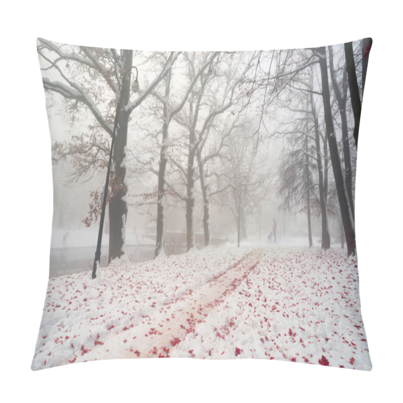 Personality  Walking The Dog In The Fog Pillow Covers