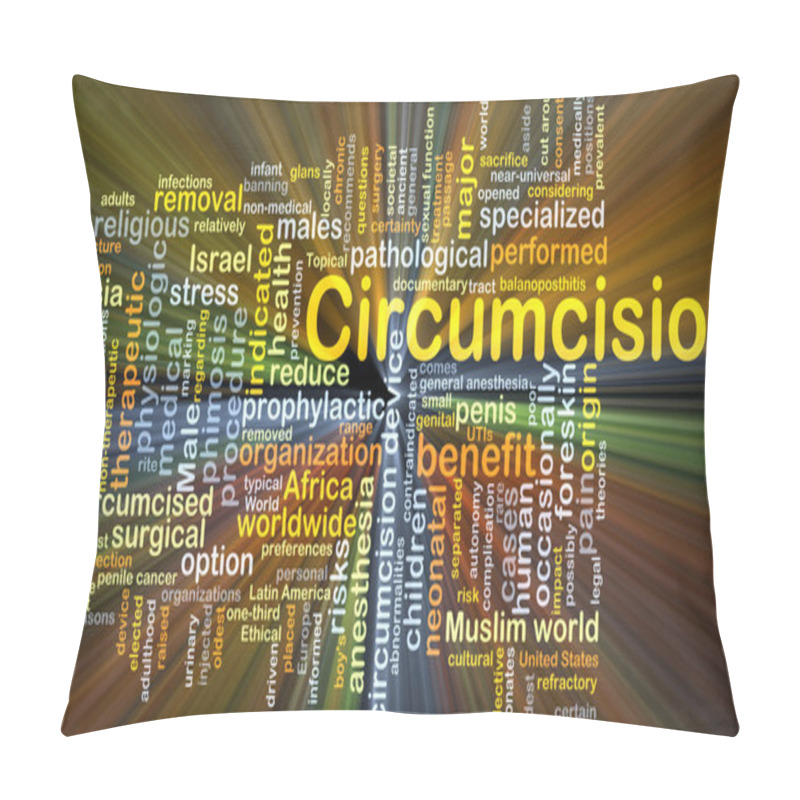 Personality  Circumcision Background Concept Glowing Pillow Covers