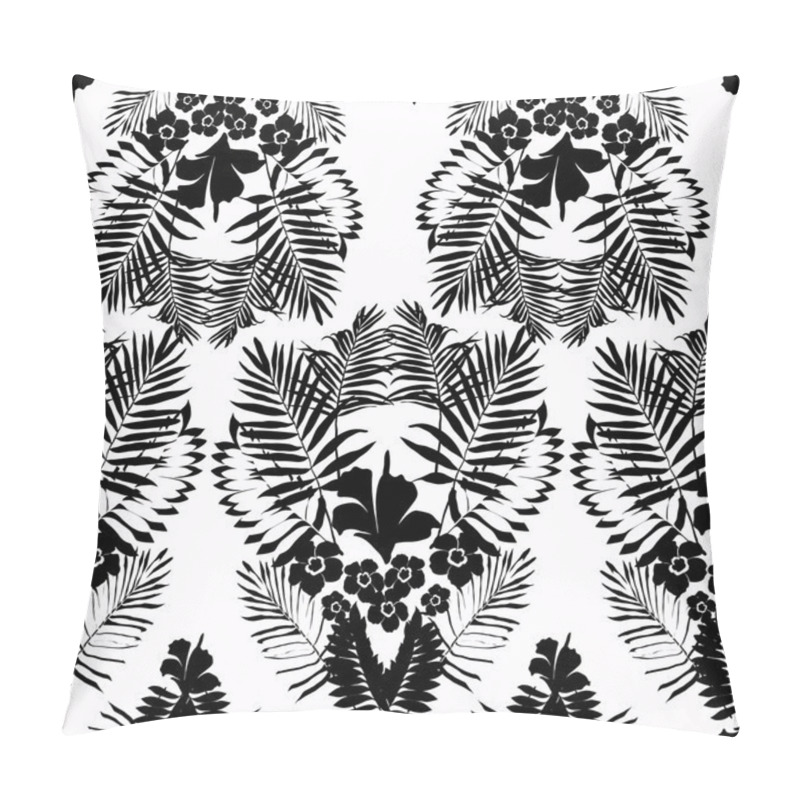 Personality  Tropical Flowers And Leaves  Pattern Pillow Covers