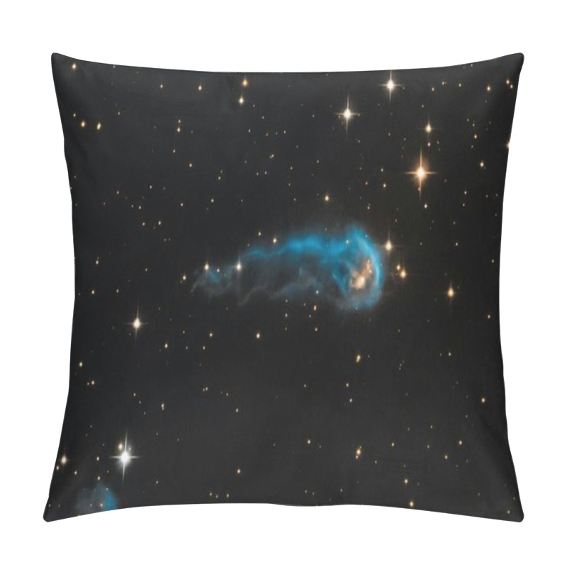 Personality  A Stunning View Of A Cosmic Nebula With Bright Blue Hues And Distant Stars. Pillow Covers