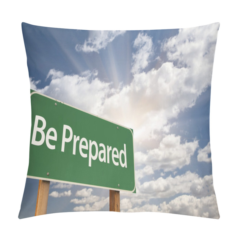 Personality  Be Prepared Green Road Sign Pillow Covers