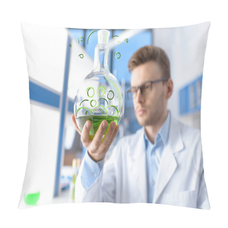 Personality  Chemist Holding Flask  Pillow Covers