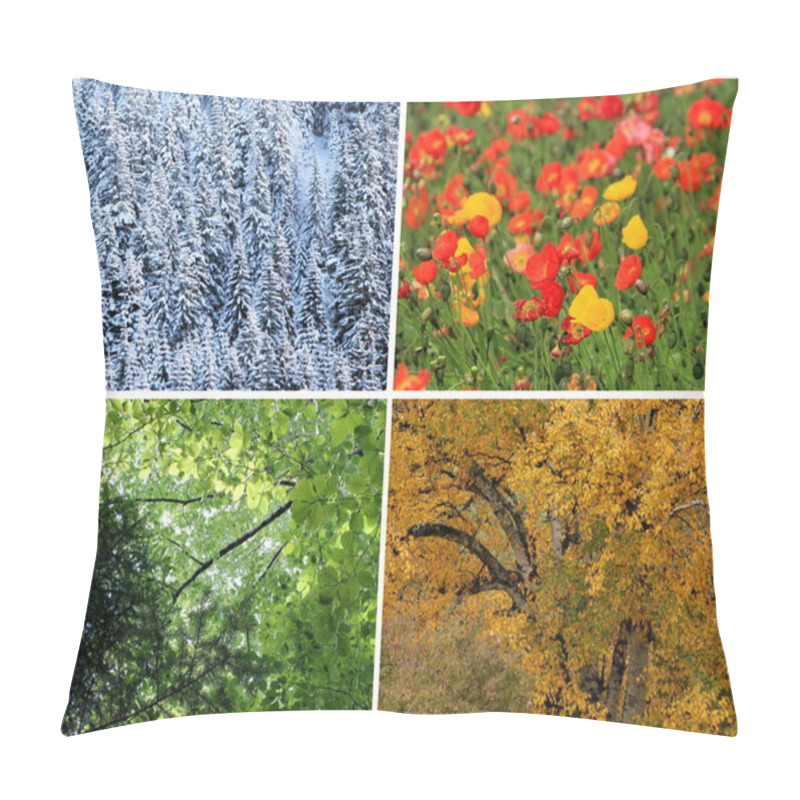 Personality  Four Seasons Collage Pillow Covers