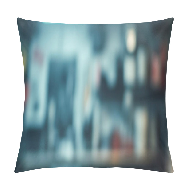 Personality  Blurred View Of A Workshop Filled With Tools And Equipment. Pillow Covers